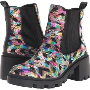 New Betty Johnson Sequin Boots Size 8.5